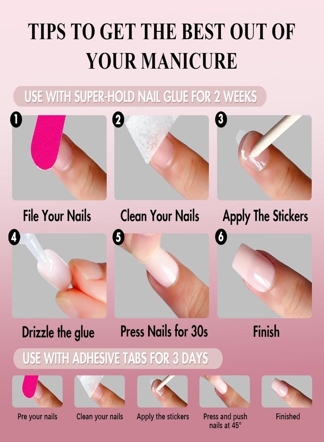 KQueenest White French Tip Press On Nails Medium, 30 Pcs Coffin Press On Nails with Glue, Glossy Soft Gel Fake Nails Press ons Short Ballerina, Reusable Natural Nude Glue on Nails for Women Weddings - Image 5